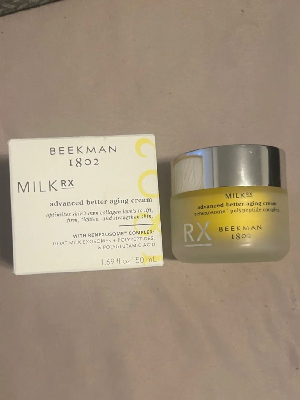 Beekman 1802 Milk RX Advanced Better Aging Cream - Yellow & White